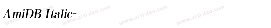 AmiDB Italic字体转换
